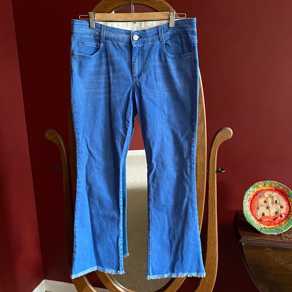 Stella McCartney Frayed hem flare jeans